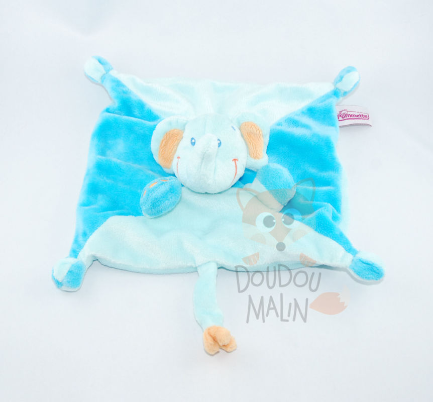  baby comforter elephant blue orange 